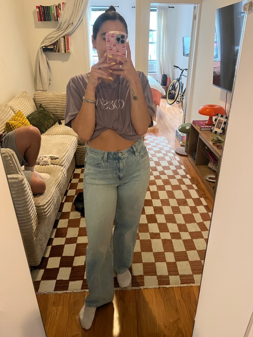 Uniqlo Light Blue Wide Leg Jeans - Women's
